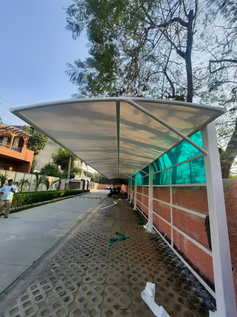 Side Driveway Arch Tensile Car Port